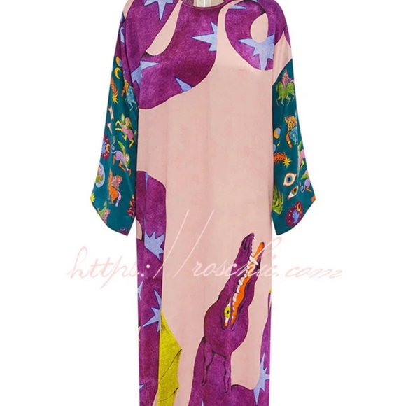 Artistic Nature Satin Dress  size small - Picture 3 of 4